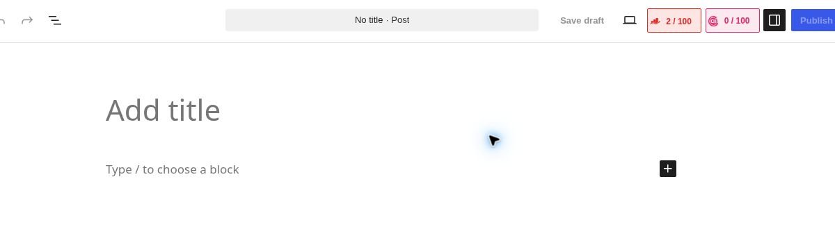 WordPress editor showing draft, preview, SEO, and publishing controls